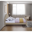 Meridian Furniture Brody Full Velvet Upholstered Bed in Beige