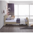 Meridian Furniture Brody Beige Velvet Twin Bed
