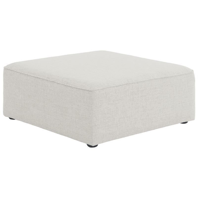Meridian Furniture Cube Cream Durable Linen Modular Component