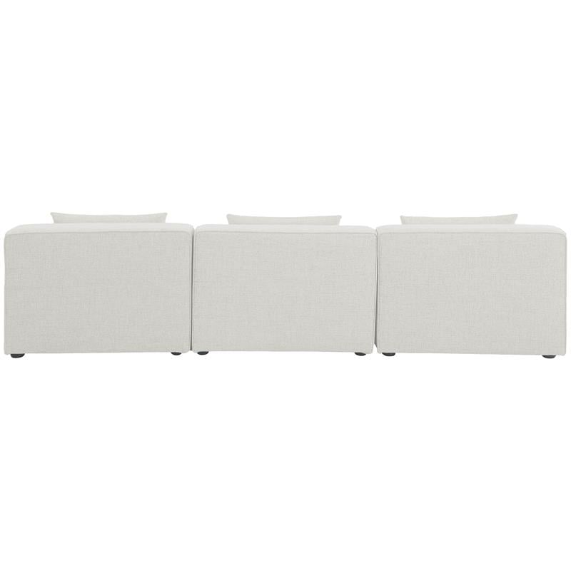 Meridian Furniture Cube Cream Durable Linen Modular Sofa