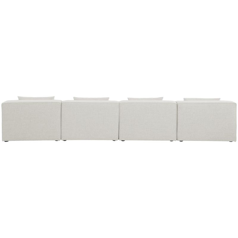 Meridian Furniture Cube Cream Durable Linen Modular Sofa