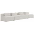 Meridian Furniture Cube Cream Durable Linen Modular Sofa