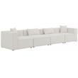 Meridian Furniture Cube Cream Durable Linen Modular Sofa