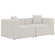 Meridian Furniture Cube Cream Durable Linen Modular Sofa