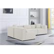 Meridian Furniture Cube Cream Durable Linen Modular Sectional