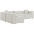 Meridian Furniture Cube Cream Durable Linen Modular Sectional