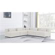 Meridian Furniture Cube Cream Durable Linen Modular Sectional