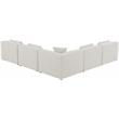 Meridian Furniture Cube Cream Durable Linen Modular Sectional