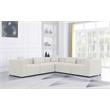 Meridian Furniture Cube Cream Durable Linen Modular Sectional