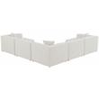 Meridian Furniture Cube Cream Durable Linen Modular Sectional