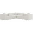 Meridian Furniture Cube Cream Durable Linen Modular Sectional