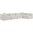 Meridian Furniture Cube Cream Durable Linen Modular Sectional