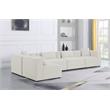 Meridian Furniture Cube Cream Durable Linen Modular Sectional