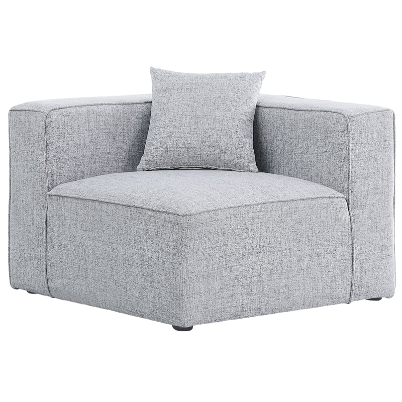 Meridian Furniture Cube Grey Durable Linen Modular Component