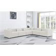 Meridian Furniture Cube Cream Durable Linen Modular Sectional