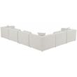 Meridian Furniture Cube Cream Durable Linen Modular Sectional