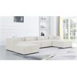 Meridian Furniture Cube Cream Durable Linen Modular Sectional