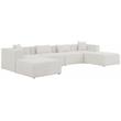 Meridian Furniture Cube Cream Durable Linen Modular Sectional