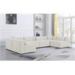 Meridian Furniture Cube Cream Durable Linen Modular Sectional