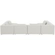 Meridian Furniture Cube Cream Durable Linen Modular Sectional