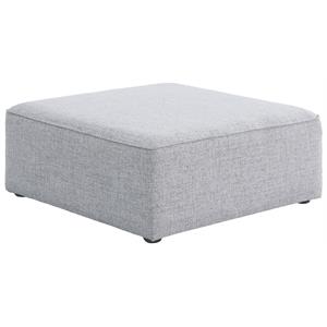 Meridian Furniture Cube Grey Durable Linen Modular Component