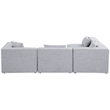 Meridian Furniture Cube Grey Durable Linen Modular Sectional