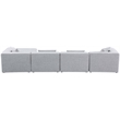 Meridian Furniture Cube Grey Durable Linen Modular Sectional