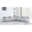 Meridian Furniture Cube Grey Durable Linen Modular Sectional