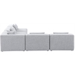 Meridian Furniture Cube Grey Durable Linen Modular Sectional