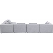 Meridian Furniture Cube Grey Durable Linen Modular Sectional