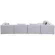 Meridian Furniture Cube Grey Durable Linen Modular Sectional