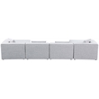 Meridian Furniture Cube Grey Durable Linen Modular Sectional