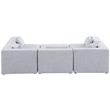 Meridian Furniture Cube Grey Durable Linen Modular Sectional