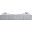 Meridian Furniture Cube Grey Durable Linen Modular Sectional