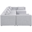 Meridian Furniture Cube Grey Durable Linen Modular Sectional