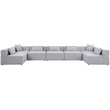 Meridian Furniture Cube Grey Durable Linen Modular Sectional