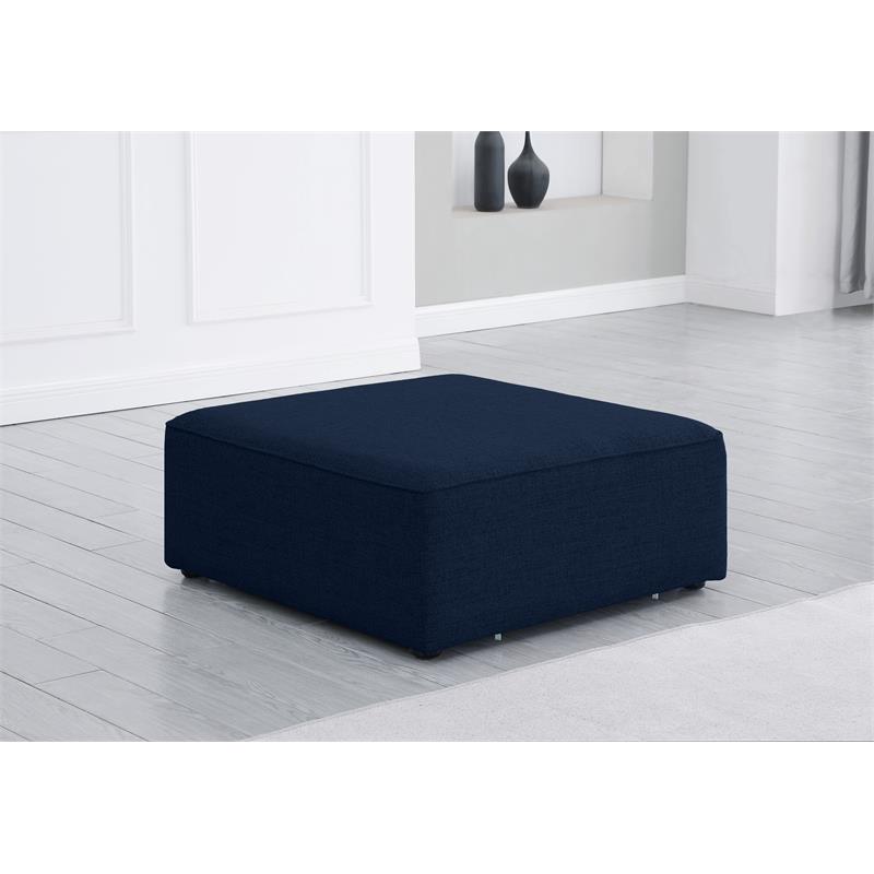 Meridian Furniture Cube Navy Durable Linen Modular Component