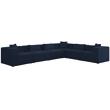 Meridian Furniture Cube Navy Durable Linen Modular Sectional