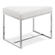 Meridian Furniture Monroe Chrome Ottoman / Stool