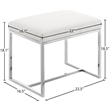 Meridian Furniture Monroe Chrome Ottoman / Stool