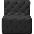 Meridian Furniture Tuft Black Velvet Armless Chair