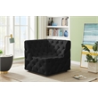 Meridian Furniture Tuft Black Velvet Corner Chair