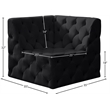 Meridian Furniture Tuft Black Velvet Corner Chair