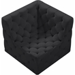 Meridian Furniture Tuft Black Velvet Corner Chair