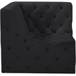 Meridian Furniture Tuft Black Velvet Corner Chair