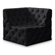 Meridian Furniture Tuft Black Velvet Corner Chair