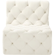 Meridian Furniture Tuft Cream Velvet Armless Chair