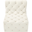 Meridian Furniture Tuft Cream Velvet Armless Chair