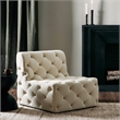 Meridian Furniture Tuft Cream Velvet Armless Chair