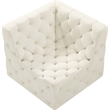 Meridian Furniture Tuft Cream Velvet Corner Chair